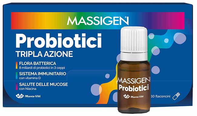 MASSIGEN PROBIOTICI 10 FLACONCINI X 8 ML - Angeli Pharm