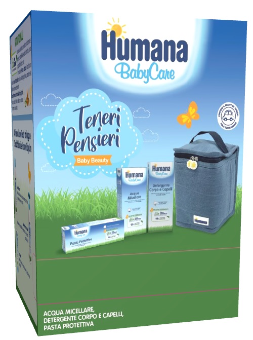 TENERI PENSIERI BEAUTY BAG BABY CARE ACQUA MICELLARE 300 ML + DETERGENTE CORPO CAPELLI 300 ML + PASTA 100 ML - Angeli Pharm