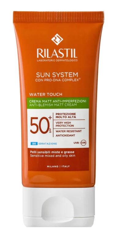 RILASTIL SUN SYSTEM WATER TOUCH MAT CREMA SPF50+ 50 ML - Angeli Pharm