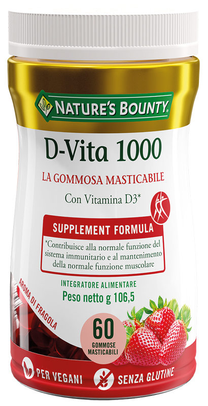 NATURE'S BOUNTY D VITA 1000 60 GOMMOSE MASTICABILI - Angeli Pharm