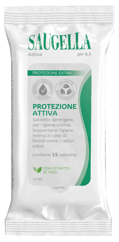 SAUGELLA ATTIVA SALVIETTINE 15 PEZZI - Angeli Pharm