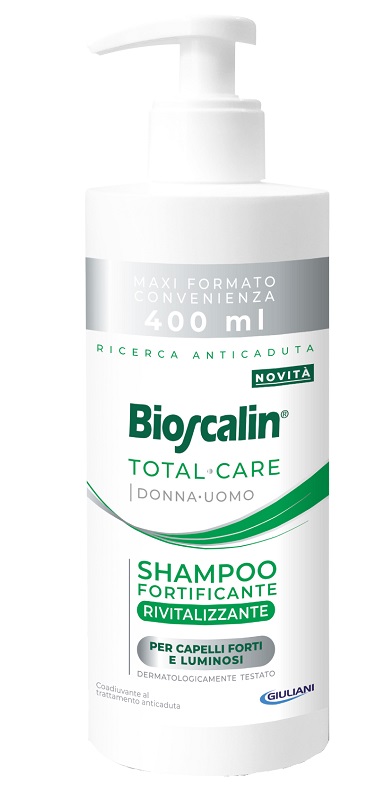 BIOSCALIN TOTAL CARE SHAMPOO FORTIFICANTE RIVITALIZZANTE 400 ML - Angeli Pharm