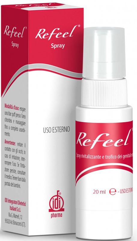 REFEEL SPRAY RIVITALIZZANTE E TROFICO DEI GENITALI ESTERNI FEMMINILI 20 ML - Angeli Pharm