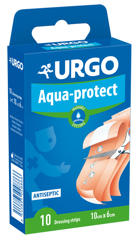 CEROTTO LAVABILE DA TAGLIARE URGO AQUA PROTECT 10 X 6 CM 10 PEZZI - Angeli Pharm