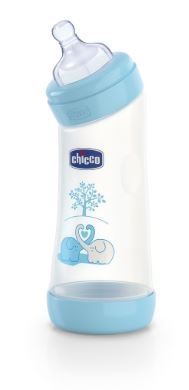 CHICCO BIBERON WELL BEING ANGOLATO IN POLIPROPILENE BOY DA 250 ML NORMAL SILICONE - Angeli Pharm