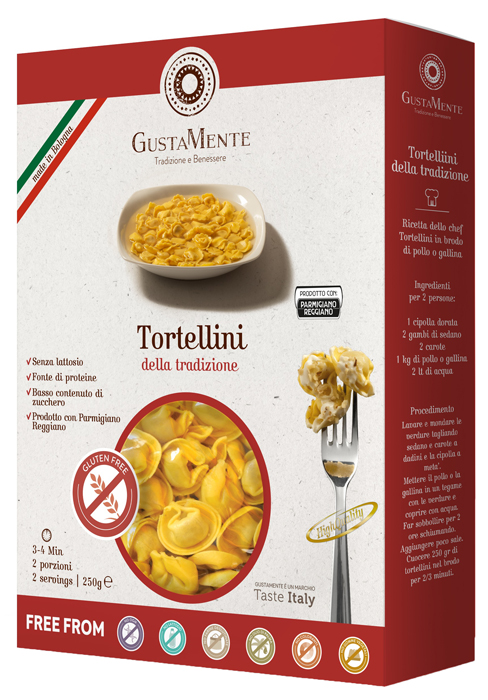 GUSTAMENTE TORTELLINI PROSCIUTTO 250 G - Angeli Pharm