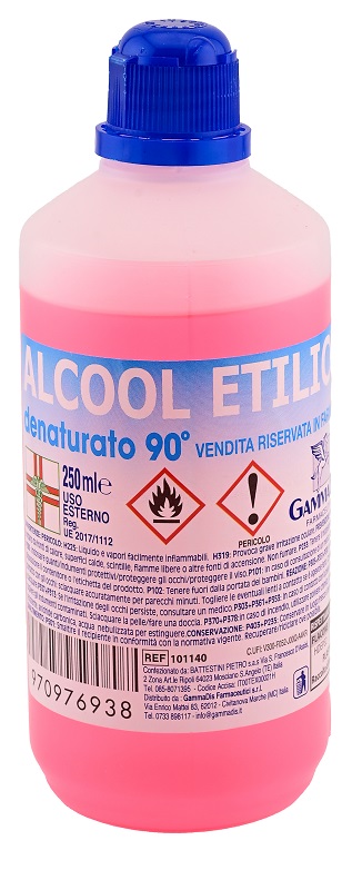 ALCOOL ETILICO DENATURATO 90 GRADI 250 ML - Angeli Pharm