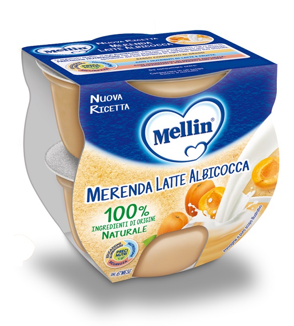 MELLIN MERENDA LATTE ALBICOCCA 2 X 100 G - Angeli Pharm