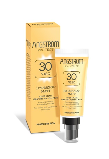 ANGSTROM PROTECT HYDRAXOL MATT FLUIDO SOLARE PROTEZIONE 30 PELLI MISTE 40 ML - Angeli Pharm