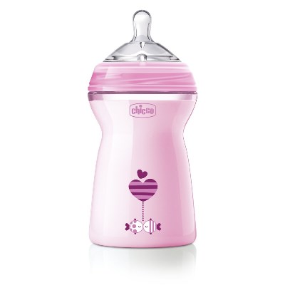 CHICCO BIBERON NATFEEL 6M+ GIRL 330 ML - Angeli Pharm