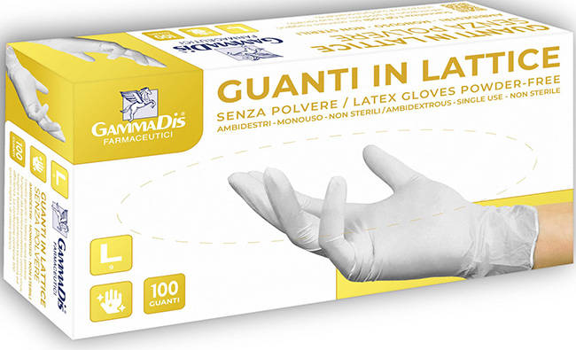 GUANTI LATTICE SENZA POLVERE SMALL 100 PEZZI GAMMADIS - Angeli Pharm