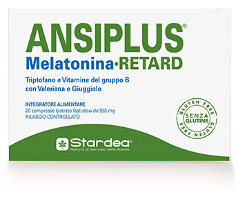 ANSIPLUS RETARD MELATONINA 20 COMPRESSE BISTRATO FAST SLOW 955 MG - Angeli Pharm