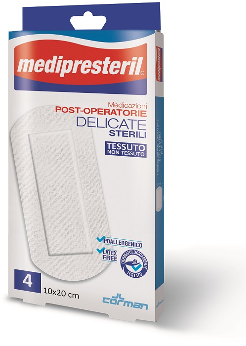 MEDICAZIONE POST OPERATORIA MEDIPRESTERIL DELICATA TNT 10X20CM 5 PEZZI - Angeli Pharm