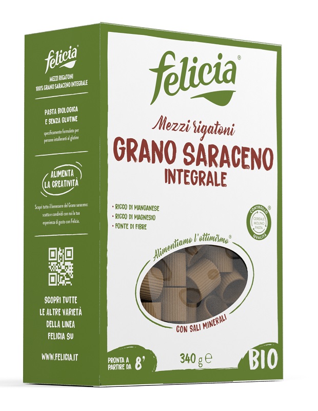 FELICIA BIO SARACENO MEZZI RIGATONI 340 G - Angeli Pharm