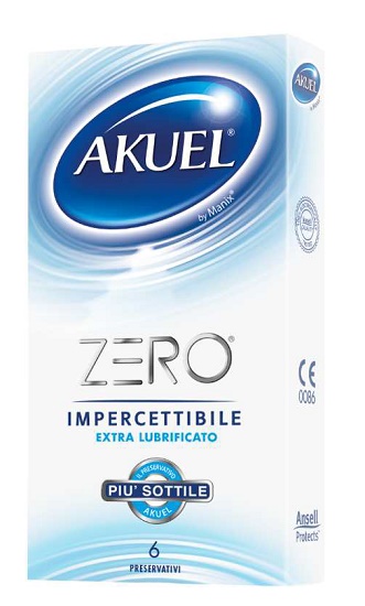 PROFILATTICO AKUEL ZERO EXTRALUBRIFICATO BOX DA 6 PEZZI - Angeli Pharm