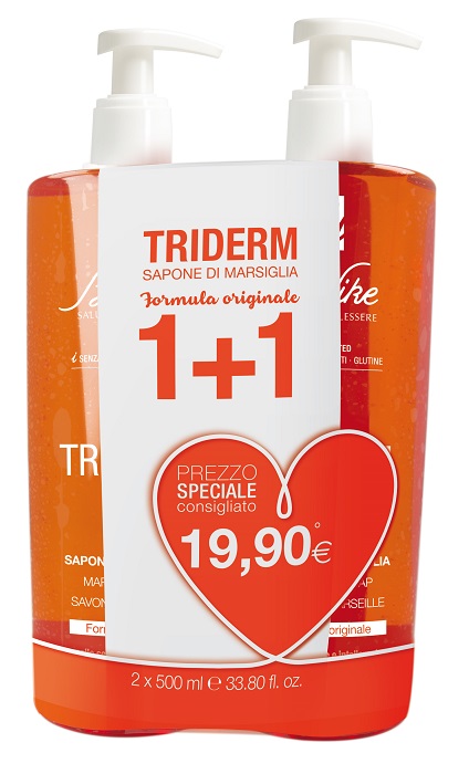 TRIDERM SAPONE DI MARSIGLIA BIPACK 2 FLACONI DA 500 ML - Angeli Pharm