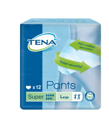 PANNOLONE PULL UP TENA PANTS SUPER TAGLIA LARGE 12 PEZZI - Angeli Pharm