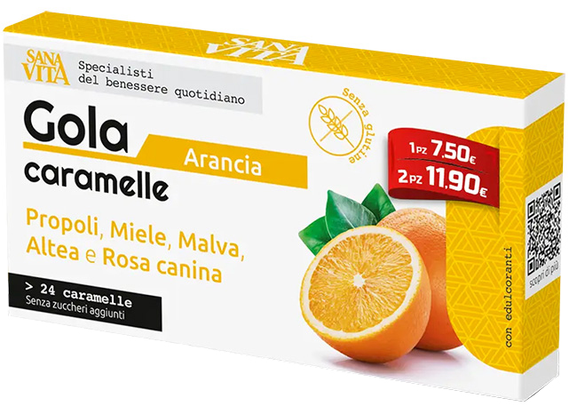 SANAVITA GOLA ARANCIA 24 COMPRESSE - Angeli Pharm