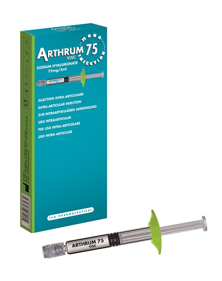 SIRINGA INTRA-ARTICOLARE ARTHRUM VISC 75 MONO INJECTION ACIDO IALURONICO 3 ML - Angeli Pharm