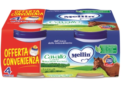 MELLIN OMOGENEIZZATO CAVALLO 4 X 80 G - Angeli Pharm