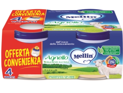 MELLIN OMOGENEIZZATO AGNELLO 4 PEZZI X 80 G - Angeli Pharm