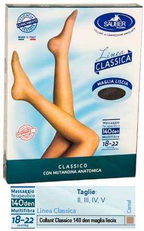 SAUBER CLASSICO COLLANT 140 DENARI MAGLIA LISCIA CAMEL 3 - Angeli Pharm