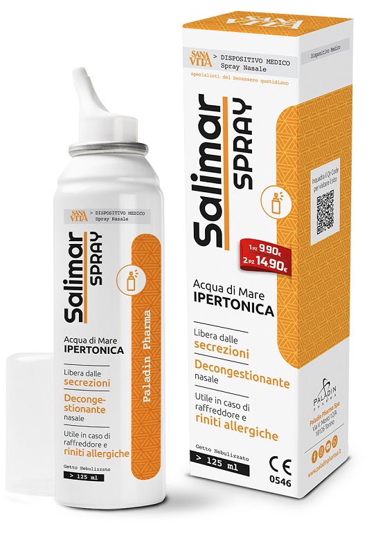 SPRAY NASALE IPERTONICO SANAVITA SALIMAR 125 ML - Angeli Pharm