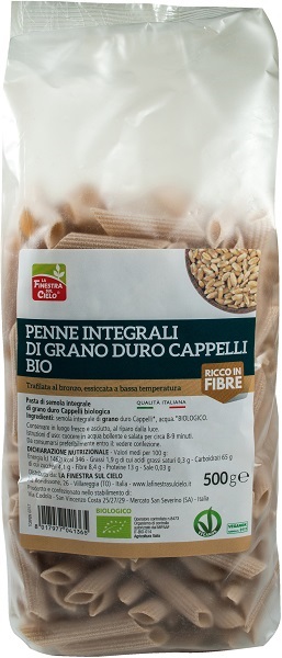 PENNE INTEGRALI GRANO DURO CAPPELLI BIO 500 G - Angeli Pharm