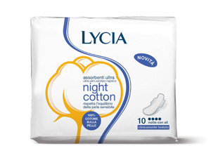 LYCIA COTONE ALI NOTTE 10 PEZZI - Angeli Pharm