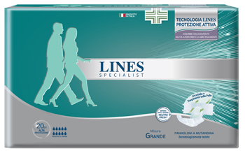 PANNOLONE A MUTANDA LINES SPECIALIST ALTAPROTEZIONE MG 20 PEZZI - Angeli Pharm