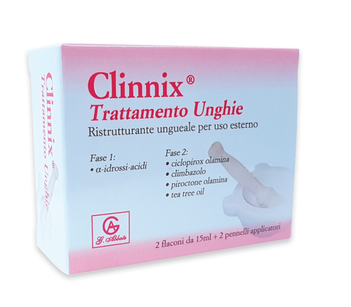 CLINNIX TRATTAMENTO UNGHIE 2 FLACONI 15 ML + 2 PENNELLI APPLICATORI - Angeli Pharm