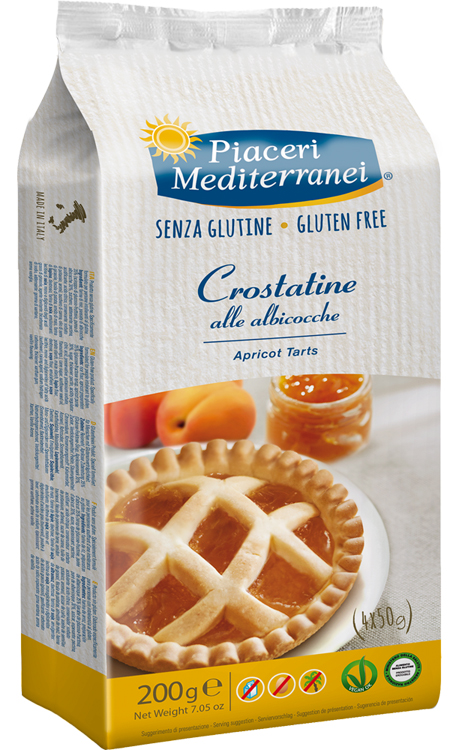 PIACERI MEDITERRANEI LE BONTA' DEL MATTINO CROSTATINE ALL'ALBICOCCA 4 X 50 G - Angeli Pharm