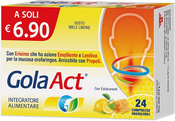 GOLA ACT MIELE E LIMONE 24 COMPRESSE OROSOLUBILI - Angeli Pharm