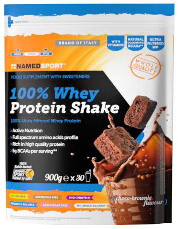 100% WHEY PROTEIN SHAKE CHOCO BROWNIE 900 G - Angeli Pharm