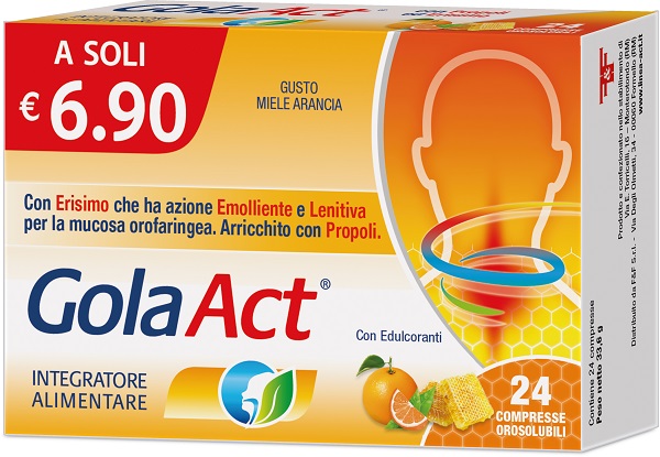 GOLA ACT MIELE ARANCIA 24 COMPRESSE OROSOLUBILI - Angeli Pharm