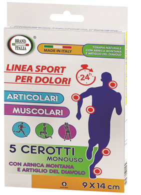 CEROTTI PER DOLORI ARTICOLARI E MUSCOLARI CON ARNICA MONTANA E ARTIGLIO DEL DIAVOLO 9X14CM 5 PEZZI - Angeli Pharm