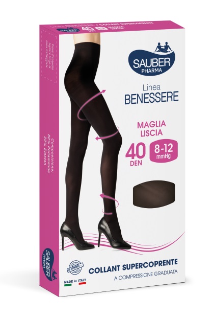 COLLANT SUPERCOPRENTE SAUBER 8-12MMHG NERO 3 - Angeli Pharm