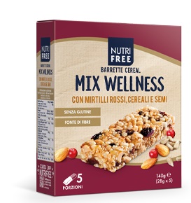 NUTRIFREE BARRETTE CEREAL MIX WELLNESS 28 G X 5 - Angeli Pharm