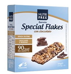NUTRIFREE BARRETTE SPECIAL FLAKES CIOCCOLATO 24,8 G X 5 - Angeli Pharm