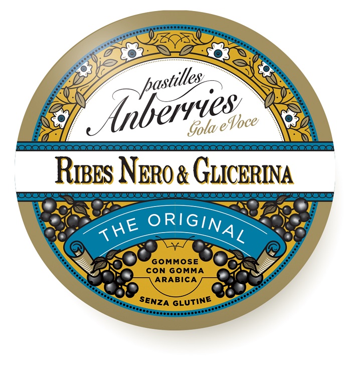 ANBERRIES CLASSICHE RIBES NERO & GLICERINA CARAMELLE 55 G - Angeli Pharm