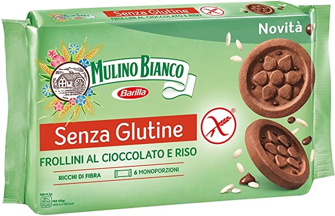 MULINO BIANCO SENZA GLUTINE FROLLINI AL CIOCCOLATO E RISO 6 MONOPORZIONI DA 41,66 G - Angeli Pharm