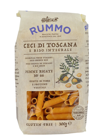 RUMMO PENNE RIGATE N 66 CECI DI TOSCANA E RISO INTEGRALE 300 G - Angeli Pharm