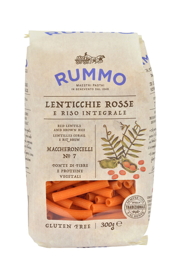RUMMO MACCHERONCELLI N 7 LENTICCHIE ROSSE E RISO INTEGRALE 300 G - Angeli Pharm