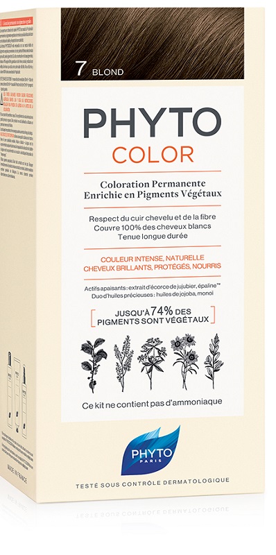 PHYTOCOLOR 7 BIONDO 1 LATTE + 1 CREMA + 1 MASCHERA + 1 PAIO DI GUANTI - Angeli Pharm