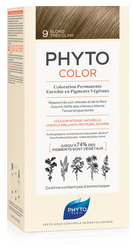 PHYTOCOLOR 9 BIONDO CHIARISS 1 LATTE + 1 CREMA + 1 MASCHERA + 1 PAIO DI GUANTI - Angeli Pharm
