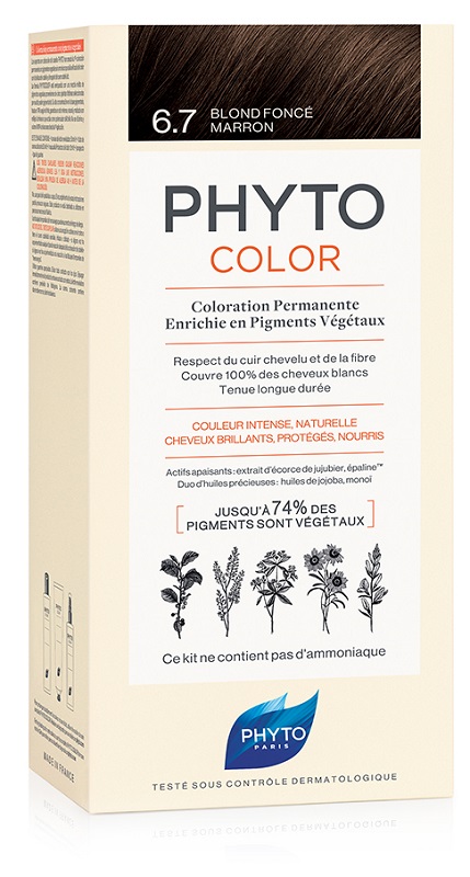 PHYTOCOLOR 6.7 BIONDO SCU TABA 1 LATTE + 1 CREMA + 1 MASCHERA + 1 PAIO DI GUANTI - Angeli Pharm