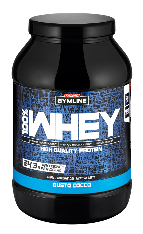 GYMLINE 100% WHEY CONCENTRATE COCCO 900 G - Angeli Pharm