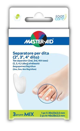 SEPARATORE DITA IN GEL MASTER-AID FOOTCARE MIX 1 SMALL + 2 MEDIUM C9 - Angeli Pharm