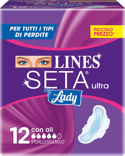 LINES SETA ULTRA LADY CON ALI 12 PEZZI - Angeli Pharm