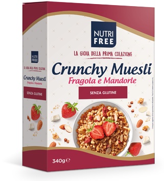 NUTRIFREE CRUNCHY MIX FRAGOLE E MANDORLE 340 G - Angeli Pharm